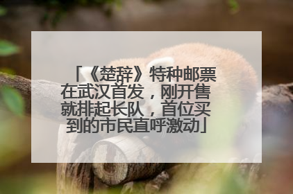 《楚辞》特种邮票在武汉首发，刚开售就排起长队，首位买到的市民直呼激动