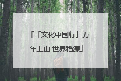 「文化中国行」万年上山 世界稻源