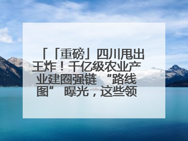 「重磅」四川甩出王炸！千亿级农业产业建圈强链 “路线图” 曝光，这些领域要火！