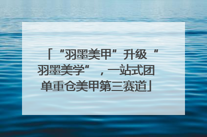 “羽墨美甲”升级“羽墨美学”，一站式团单重仓美甲第三赛道