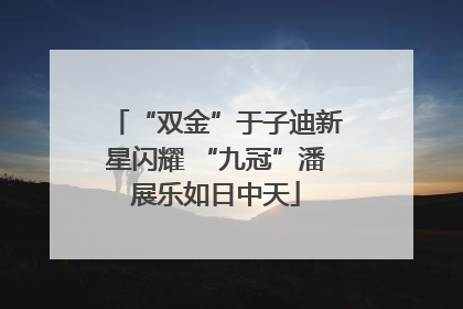 “双金”于子迪新星闪耀 “九冠”潘展乐如日中天