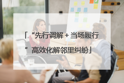 “先行调解＋当场履行”高效化解邻里纠纷