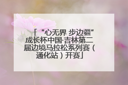 “心无界 步边疆”成长杯中国·吉林第二届边境马拉松系列赛（通化站）开赛