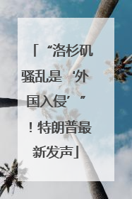 “洛杉矶骚乱是‘外国入侵’”！特朗普最新发声
