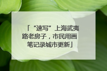 “速写”上海武夷路老房子，市民用画笔记录城市更新