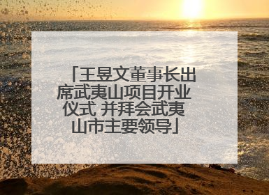 王昱文董事长出席武夷山项目开业仪式 并拜会武夷山市主要领导