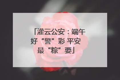 灌云公安：端午好“警”彩 平安最“粽”要