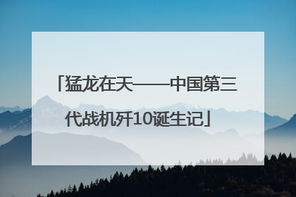 猛龙在天——中国第三代战机歼10诞生记
