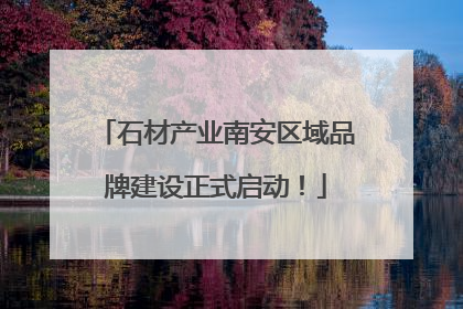 石材产业南安区域品牌建设正式启动！