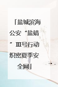 盐城滨海公安“盐靖”Ⅲ号行动织密夏季安全网