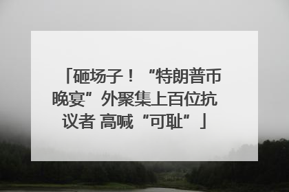 砸场子！“特朗普币晚宴”外聚集上百位抗议者 高喊“可耻”