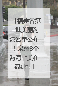 福建省第二批美丽海湾名单公布！泉州3个海湾“美在福建”