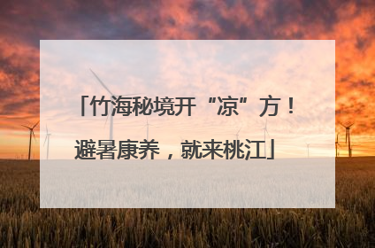 竹海秘境开“凉”方！避暑康养，就来桃江
