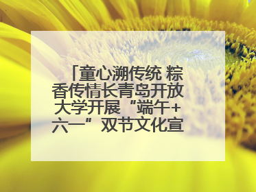 童心溯传统 粽香传情长青岛开放大学开展“端午+六一”双节文化宣讲活动