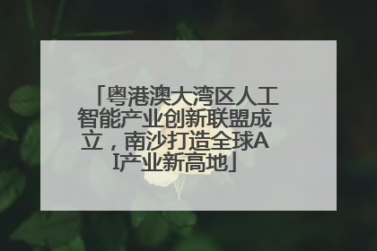 粤港澳大湾区人工智能产业创新联盟成立，南沙打造全球AI产业新高地