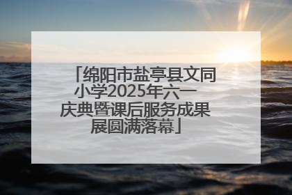 绵阳市盐亭县文同小学2025年六一庆典暨课后服务成果展圆满落幕