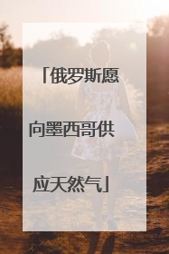 俄罗斯愿向墨西哥供应天然气