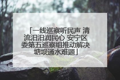 一线巡察听民声 清流汨汨润民心 安宁区委第五巡察组推动解决塘坝通水难题