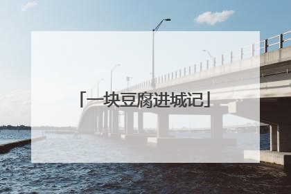 一块豆腐进城记