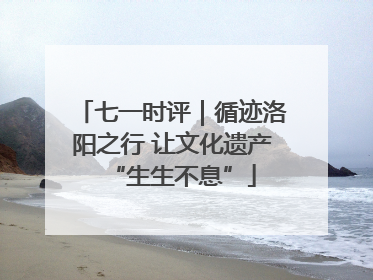 七一时评｜循迹洛阳之行 让文化遗产“生生不息”