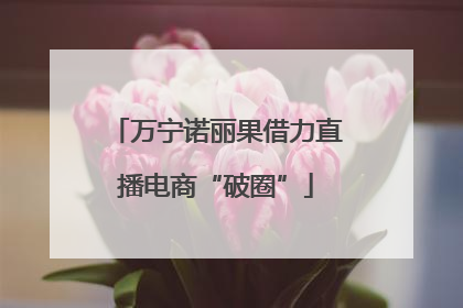 万宁诺丽果借力直播电商“破圈”