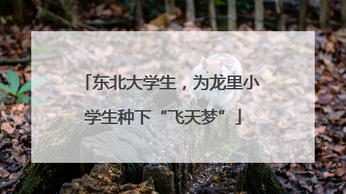 东北大学生，为龙里小学生种下“飞天梦”