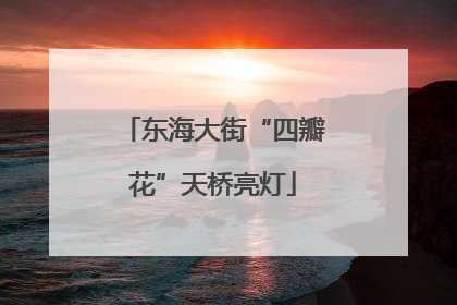 东海大街“四瓣花”天桥亮灯