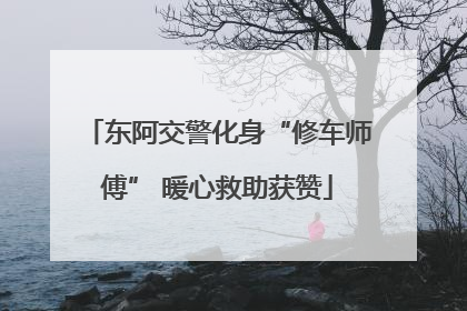 东阿交警化身“修车师傅” 暖心救助获赞