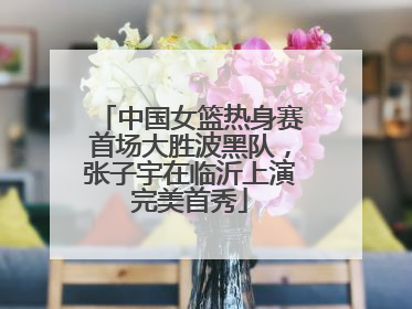 中国女篮热身赛首场大胜波黑队，张子宇在临沂上演完美首秀