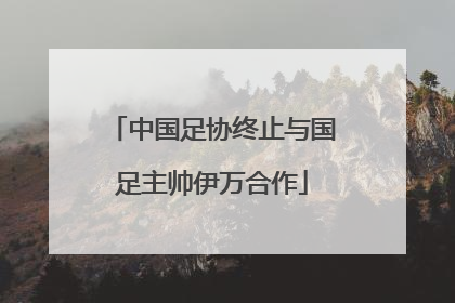 中国足协终止与国足主帅伊万合作