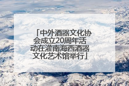 中外酒器文化协会成立20周年活动在灌南海西酒器文化艺术馆举行