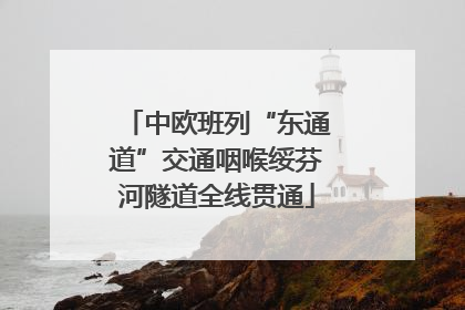 中欧班列“东通道”交通咽喉绥芬河隧道全线贯通
