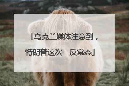 乌克兰媒体注意到，特朗普这次一反常态