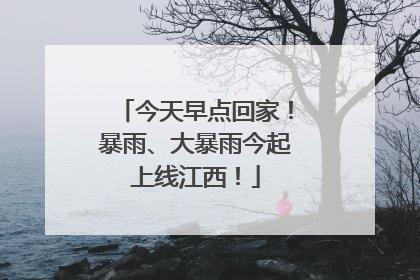 今天早点回家！暴雨、大暴雨今起上线江西！
