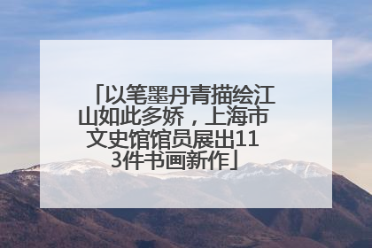 以笔墨丹青描绘江山如此多娇，上海市文史馆馆员展出113件书画新作