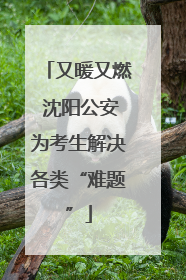 又暖又燃 沈阳公安为考生解决各类“难题”
