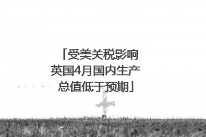 受美关税影响 英国4月国内生产总值低于预期