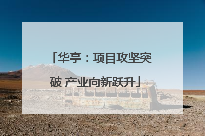 华亭：项目攻坚突破 产业向新跃升