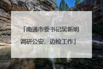 南通市委书记吴新明调研公安、边检工作