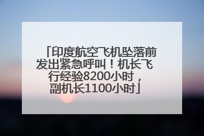 印度航空飞机坠落前发出紧急呼叫！机长飞行经验8200小时，副机长1100小时