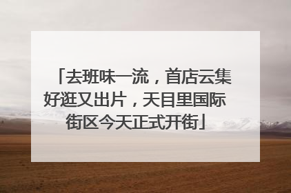 去班味一流，首店云集好逛又出片，天目里国际街区今天正式开街