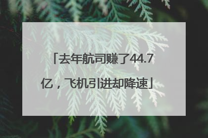 去年航司赚了44.7亿，飞机引进却降速