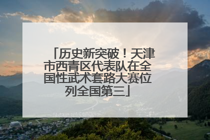 历史新突破！天津市西青区代表队在全国性武术套路大赛位列全国第三