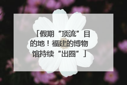 假期“顶流”目的地！福建的博物馆持续“出圈”