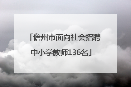 儋州市面向社会招聘中小学教师136名