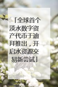 全球首个淡水数字资产代币于迪拜推出，开启水资源交易新尝试