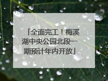 全面完工！梅溪湖中央公园北段一期预计年内开放