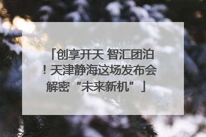 创享开天 智汇团泊！天津静海这场发布会解密“未来新机”
