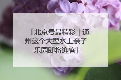 北京号最精彩｜通州这个大型水上亲子乐园即将迎客