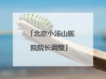 北京小汤山医院院长调整